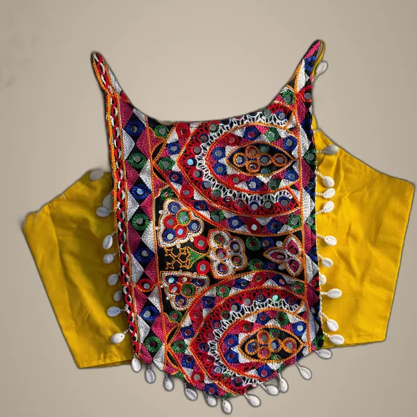 Yellow_Cotton_Spaghetti_Style_Stitched_Blouse_|_For_Women