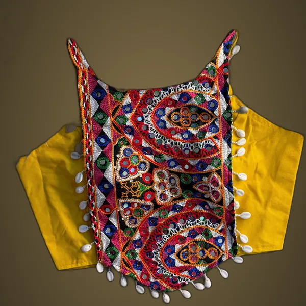 Yellow_Cotton_Spaghetti_Style_Stitched_Blouse_|_For_Women