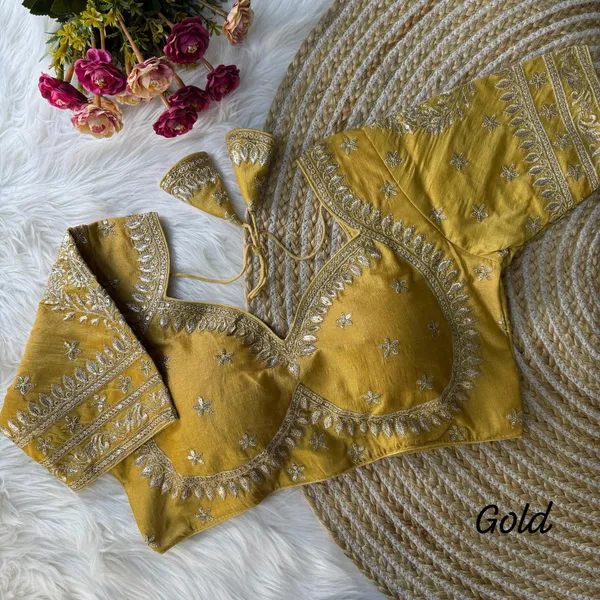 Gold_Heavy_Zari_Embroidery_&_Sequence_Work_Blouse_|_For_Women