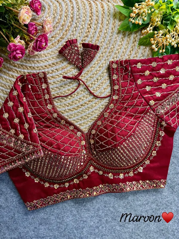 Maroon_Italian_Silk_Stars_&_Beads_Work_Stitched_Bridal_Blouse_|_For_Women