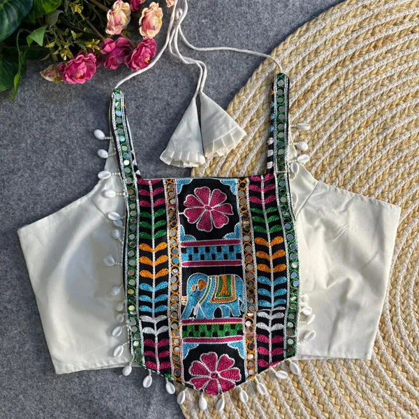 White_Heavy_Embroidered_Stitched_Blouse_|_For_Women