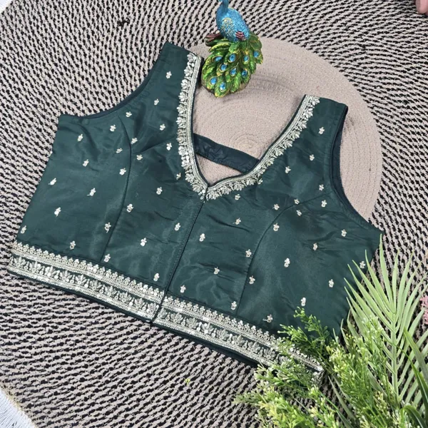 Green_Fancy_Pure_Silk_Blouse