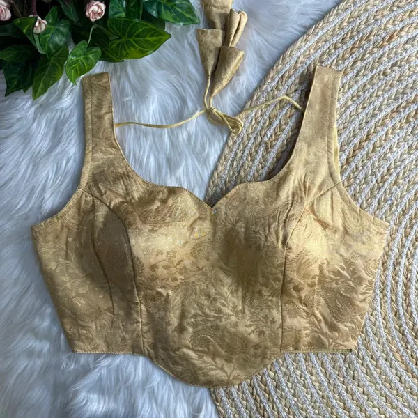 Gold_Corset_Style_Banarasi_Blouse