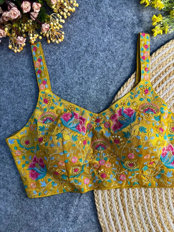 Mustard_Multi_Mirror_Work_Spaghetti_Style_Blouse