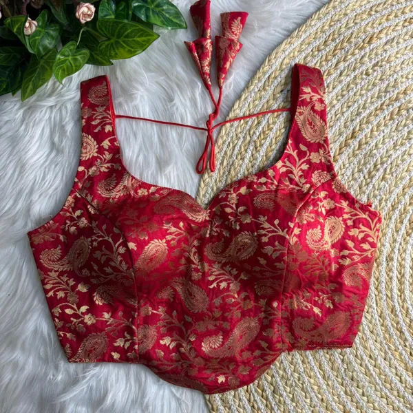 Red_Corset_Style_Banarasi_Blouse