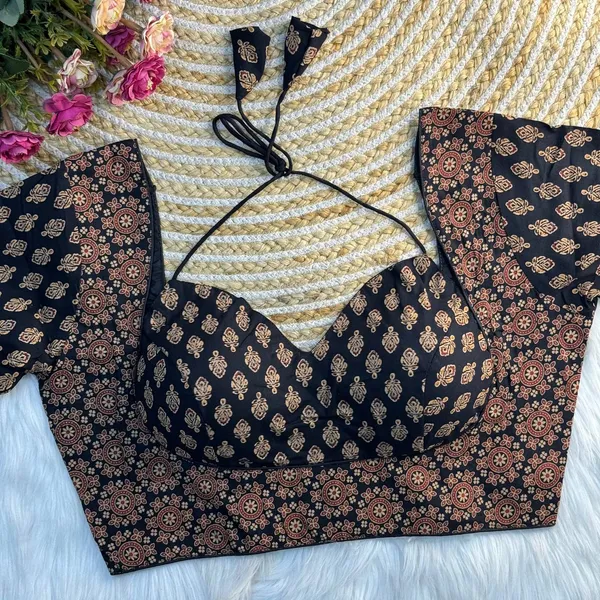 Black_Cotton_Ajrakh_Print_Halter_Neck_Embroidered_Stitched_Blouse_|_For_Women