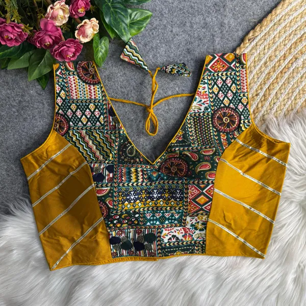 Yellow_Rayon_Cotton_Traditional_Print_And_Gotta_Work_Blouse