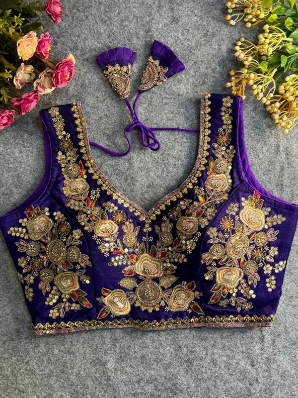 Purple_Italian_Silk_Embroidered_Stitched_Bridal_Blouse_|_For_Women