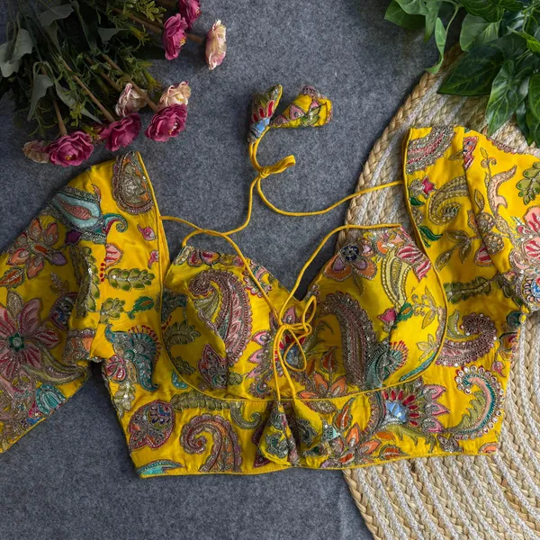 Yellow_Thread_Embroidered_Stitched_Blouse_|_For_Women