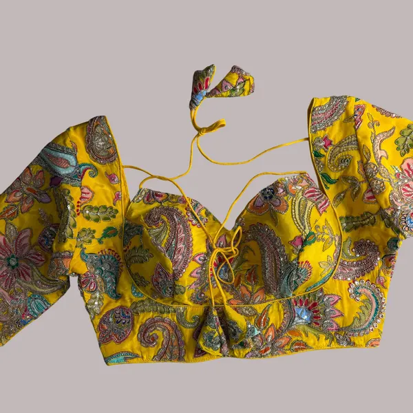 Yellow_Thread_Embroidered_Stitched_Blouse_|_For_Women