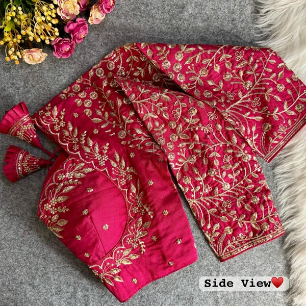 Rani_Vichitra_Silk_Embroidered_Stitched_Blouse_|_For_Women