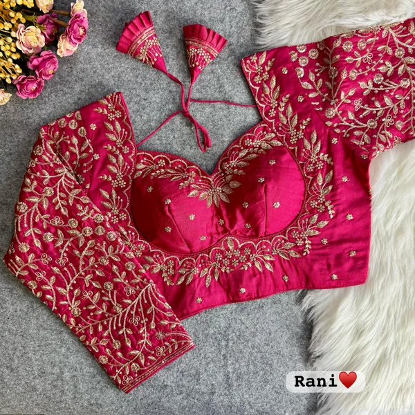 Rani_Vichitra_Silk_Embroidered_Stitched_Blouse_|_For_Women