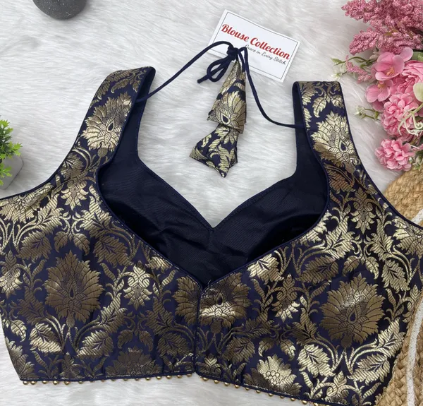Blue_Designer_Banarasi_Silk_Blouse