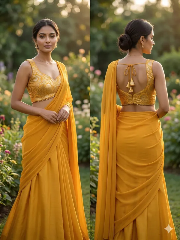 Yellow_Designer_Banarasi_Silk_Blouse