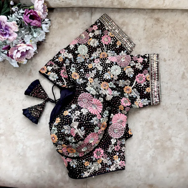 Black_Heavy_Work_Stitched_Blouse_|_For_Women