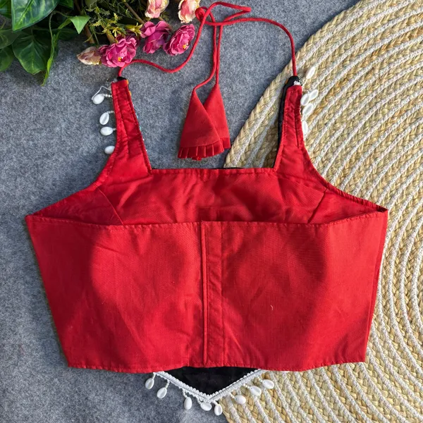 Red_Heavy_Embroidered_Stitched_Blouse_|_For_Women