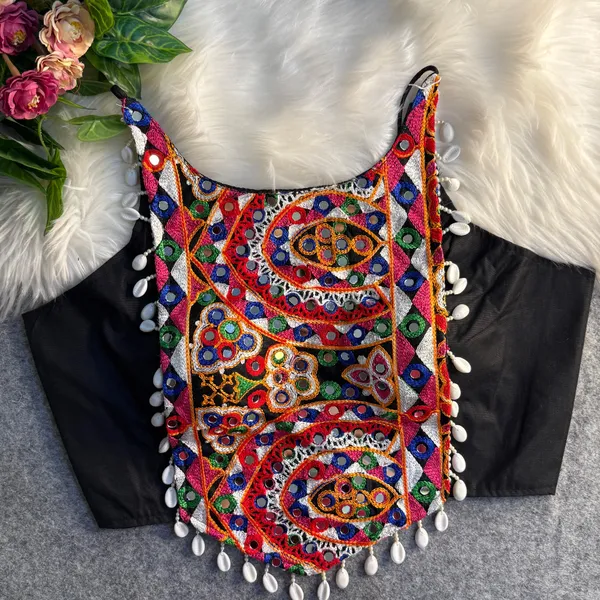 Black_Cotton_Embroidered_Stitched_Spaghetti_Blouse_|_For_Women
