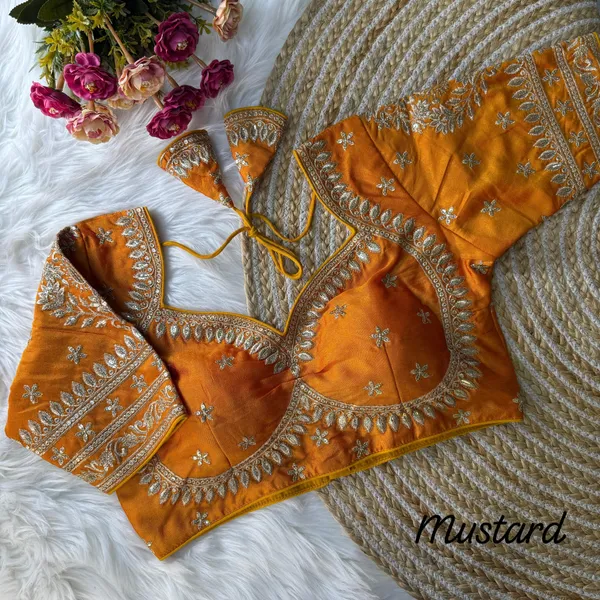 Mustard_Heavy_Zari_Embroidery_&_Sequence_Work_Blouse_|_For_Women
