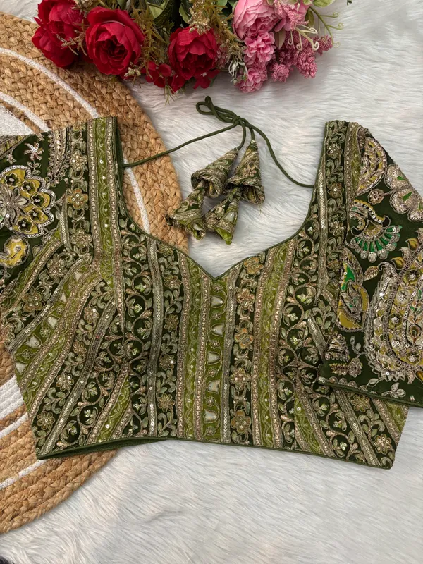 Green_Position_Work_Partywear_Blouse