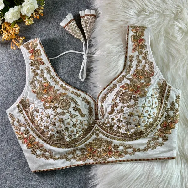 White_Italian_Silk_Embroidered_Stitched_Blouse_|_For_Women