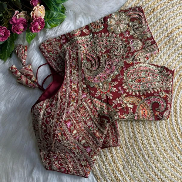 Maroon_Position_Work_Partywear_Blouse
