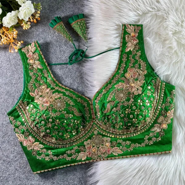Green_Italian_Silk_Beads_&_Stars_Work_Bridal_Embroidered_Stitched_Blouse_|_For_Women