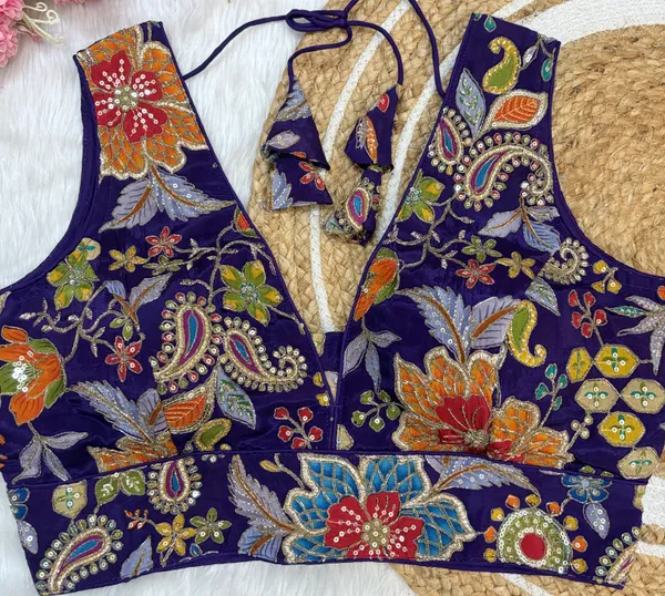 Purple_Heavy_Silk_Embroidered_V_Neck_Blouse