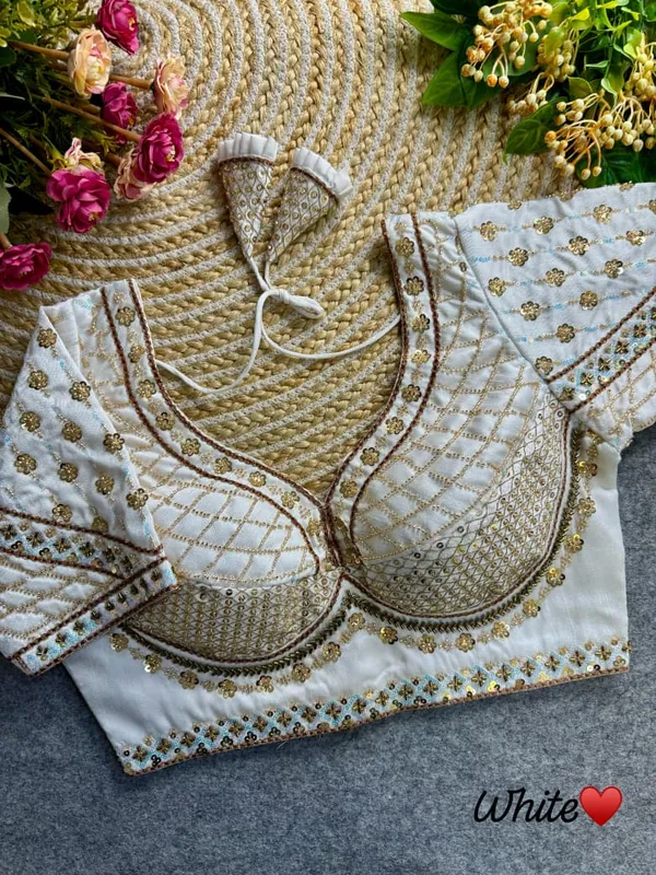 White_Italian_Silk_Embroidered_Stitched_Blouse_|_For_Women