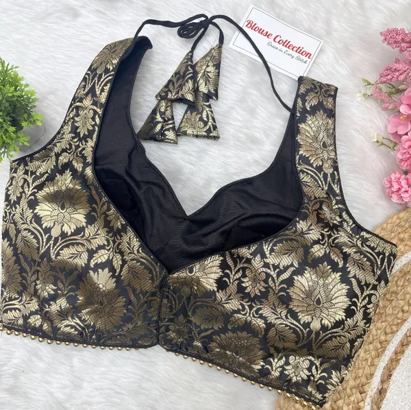 Black_Designer_Banarasi_Silk_Blouse