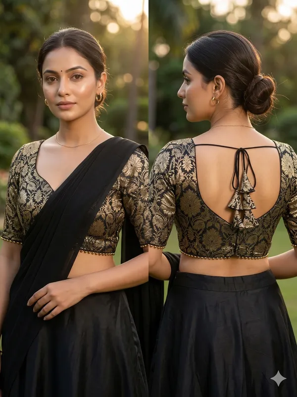 Black_Designer_Banarasi_Silk_Blouse