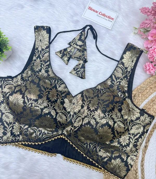 Black_Designer_Banarasi_Silk_Blouse
