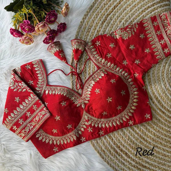 Red_Heavy_Zari_Embroidery_&_Sequence_Work_Blouse_|_For_Women