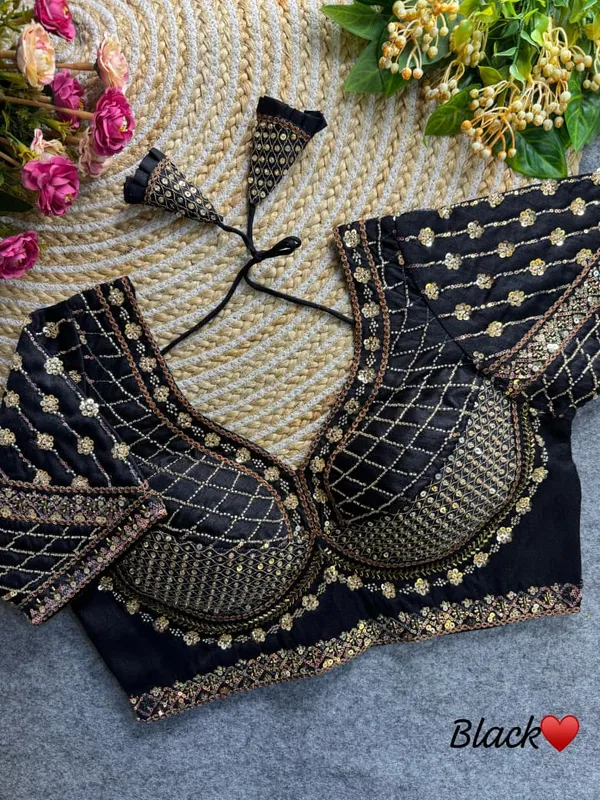 Black_Italian_Silk_Bridal_Stars_&_Beads_Work_Embroidered_Stitched_Blouse_|_For_Women