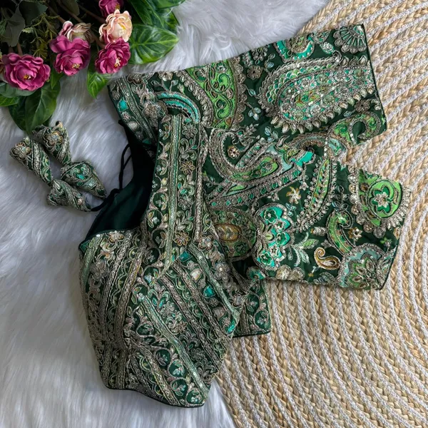 Bottle_Green_Position_Work_Partywear_Blouse