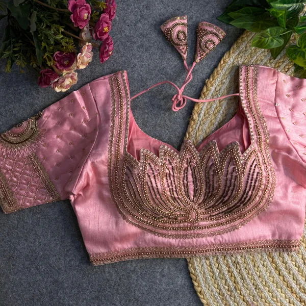 Pink_Italian_Silk_Embroidered_Stitched_Bridal_Blouse_|_For_Women
