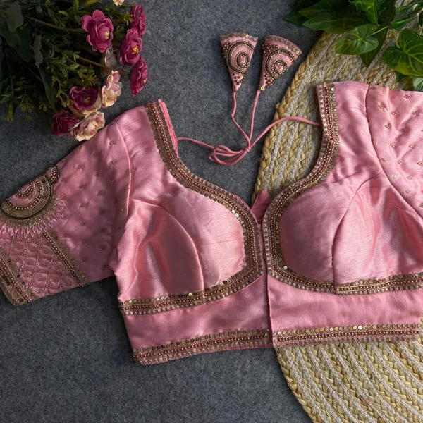Pink_Italian_Silk_Embroidered_Stitched_Bridal_Blouse_|_For_Women