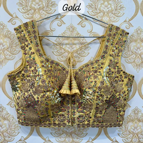 Gold_Timoslub_Silk_Embroidered_Stitched_Blouse_|_For_Women