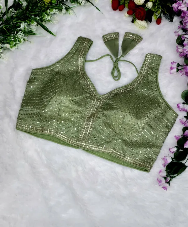 Bottle_Green_Fancy_Pure_Cotton_Blouse
