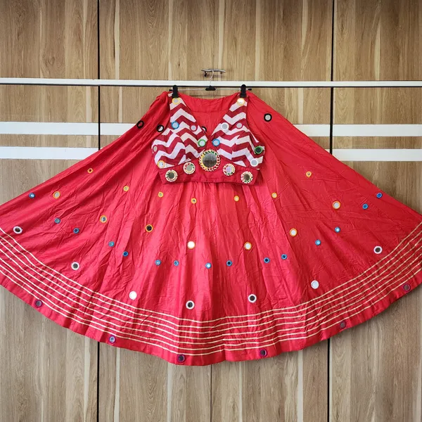 Red_Mirror_Work_Navratri_Readymade_Lehenga_&_Choli_|_For_Women