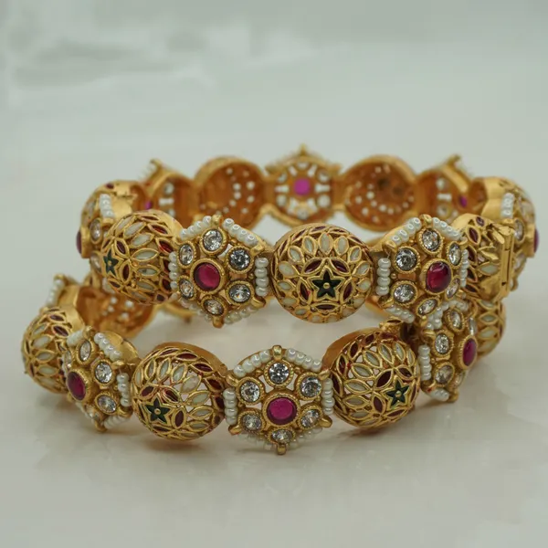 Golden_Brass_Premium_And_Elegant_Embedded_Stones_Design_Bangle_For_Women