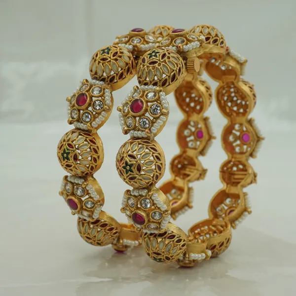 Golden_Brass_Premium_And_Elegant_Embedded_Stones_Design_Bangle_For_Women