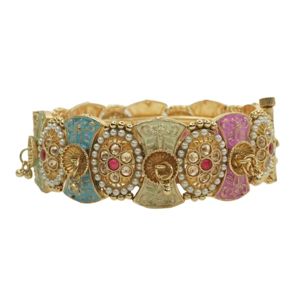 Mix_Brass_Premium_And_Elegant_Pearl_Bead_Accents_Design_Bangle_For_Women