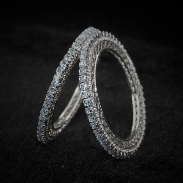 Rhodium_Finish_Crystal_Bangles_Set