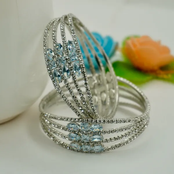 Silver_Brass_Premium_&_Elegant_Light_Blue_&_White_Design_Bangle_For_Women
