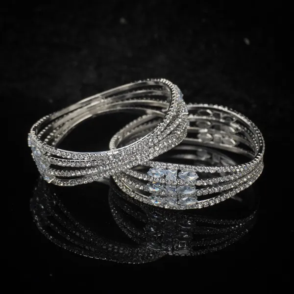 Silver_Brass_Premium_&_Elegant_Light_Blue_&_White_Design_Bangle_For_Women