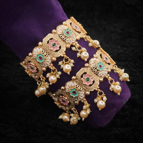 Pearl_Charm_Floral_Gold_Bangle_Set