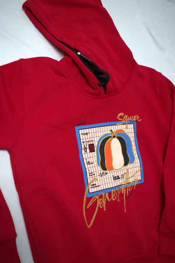 Red_Cotton_Fleece_Hoodie_For_Kids