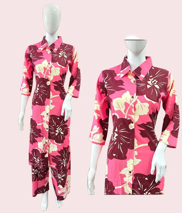 Pink_Premium_Rayon_Kurti_Plazzo_Set_For_Women