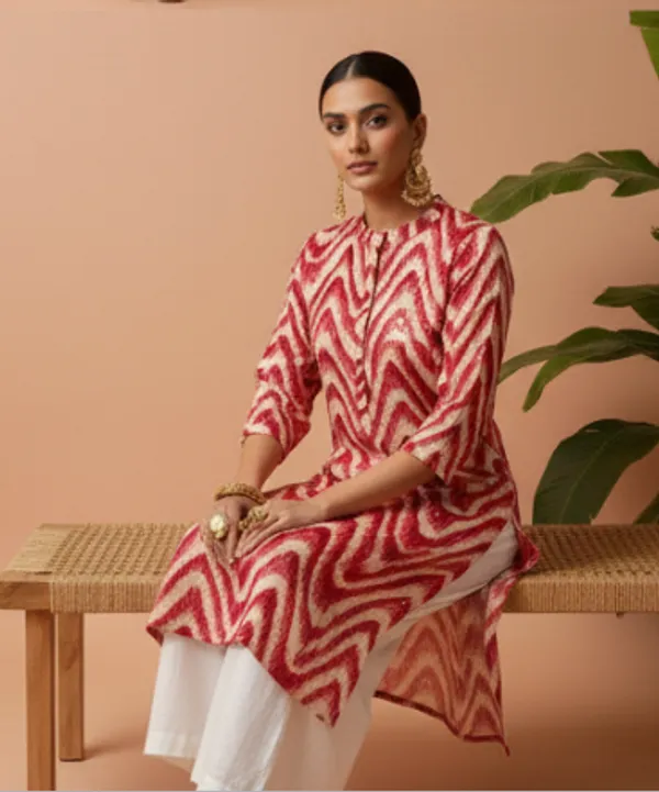 Pink_Premium_Vatican_Silk_Fabric_Kurti_Plazzo_Set_For_Women