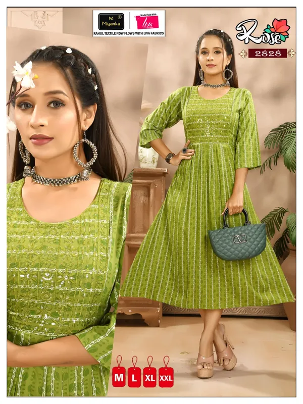 Green_Premium_Rayon_Flare_Kurti_For_Women